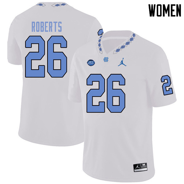 Jordan Brand Women #26 Kayne Roberts North Carolina Tar Heels College Football Jerseys Sale-White